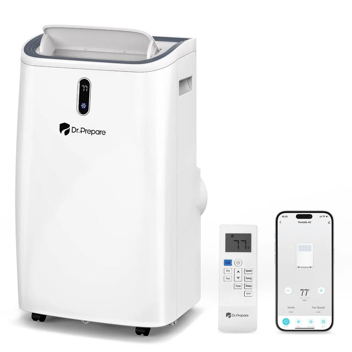 Dr.Prepare 14000 BTU Smart WiFi Portable Air Conditioner