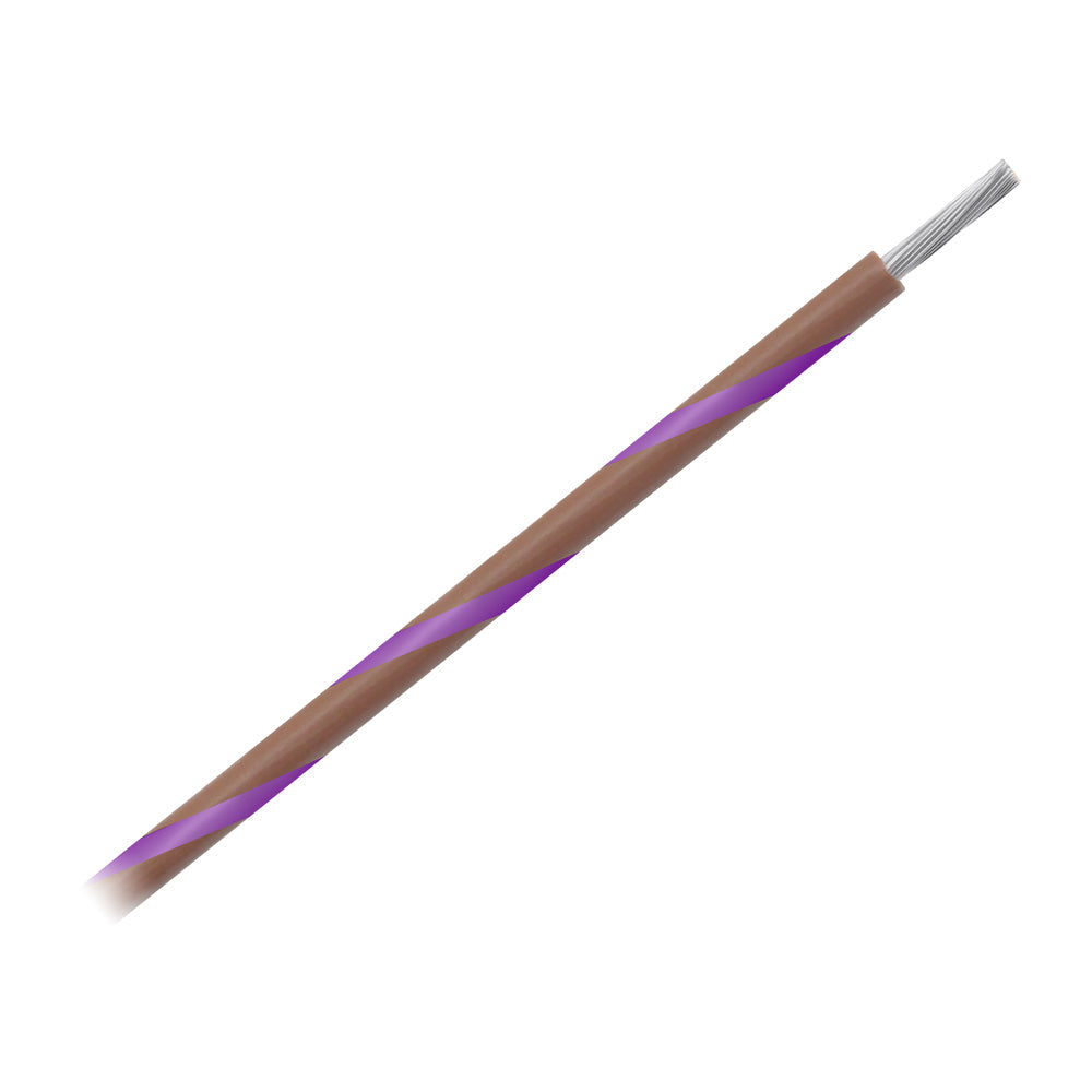 Pacer Gauge Striped Marine Wire 500' Spool - Brown with Violet Stripe