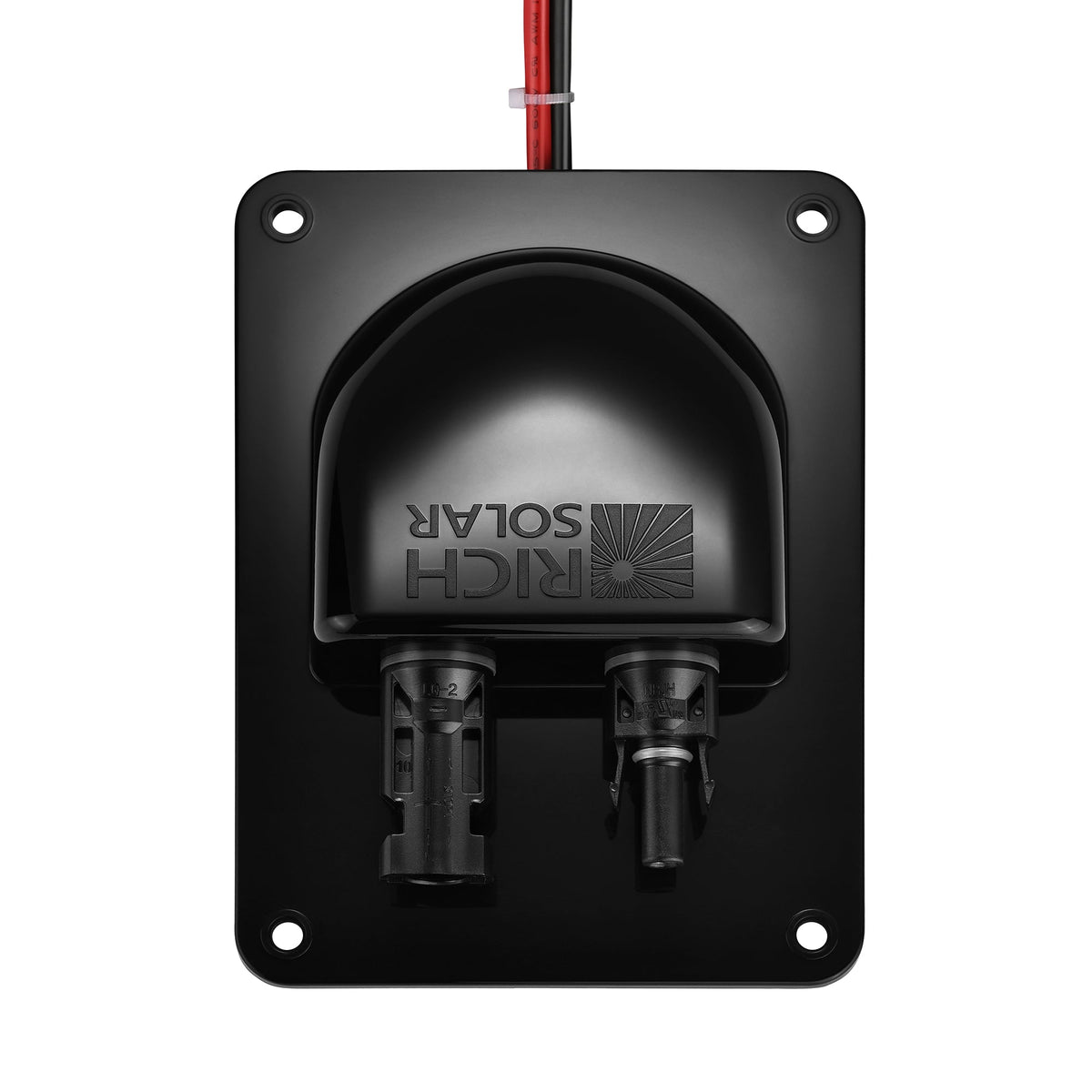 RICH SOLAR Cable Entry Plate | IP68 Waterproof Polypropylene Housing with UL Certified 1FT 10AWG Wires and Solar Connectors | Easy to Install