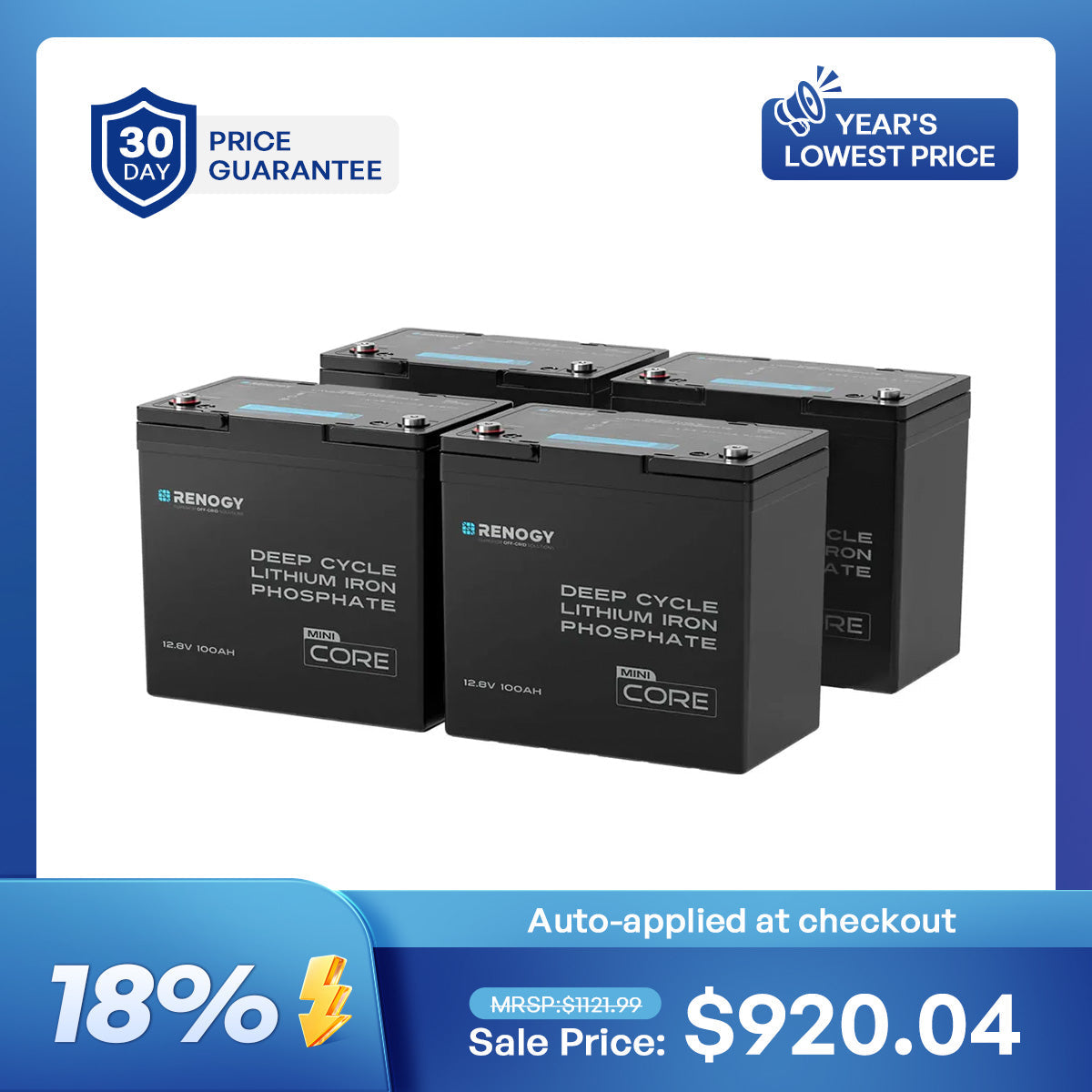 Mini Size 12.8V 100Ah Lithium Iron Phosphate Battery