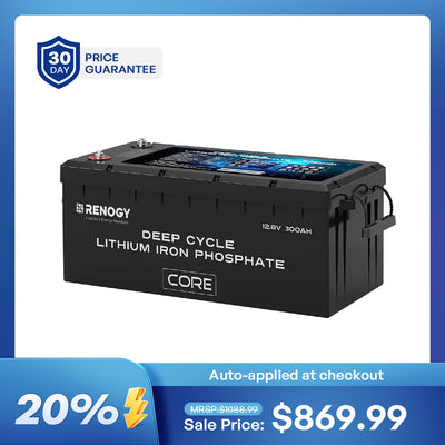12V 300Ah Deep Cycle Lithium Iron Phosphate Battery w/Self-Heating | Core Series