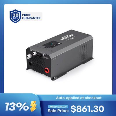 REGO 12V 3000W Pure Sine Wave Inverter Charger w/ LCD Display