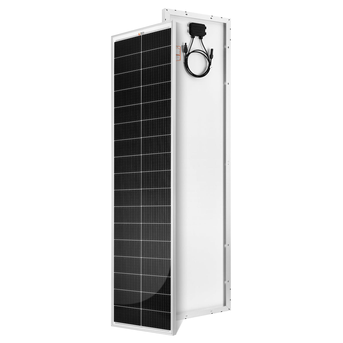RICH SOLAR MEGA 130 SLIM | 130 Watt Slim Solar Panel | Compact 12V Narrow Panel for Vans, Campers, Boats | UL Certified