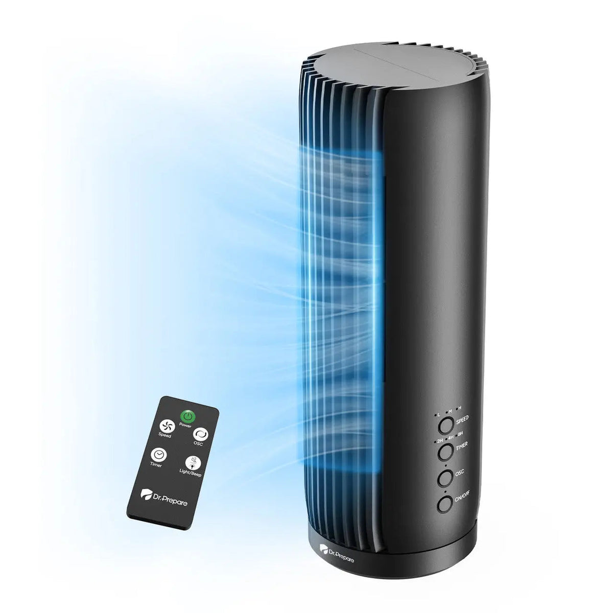 Dr.Prepare 12-Inch Tower Fan with 25W AC Motor
