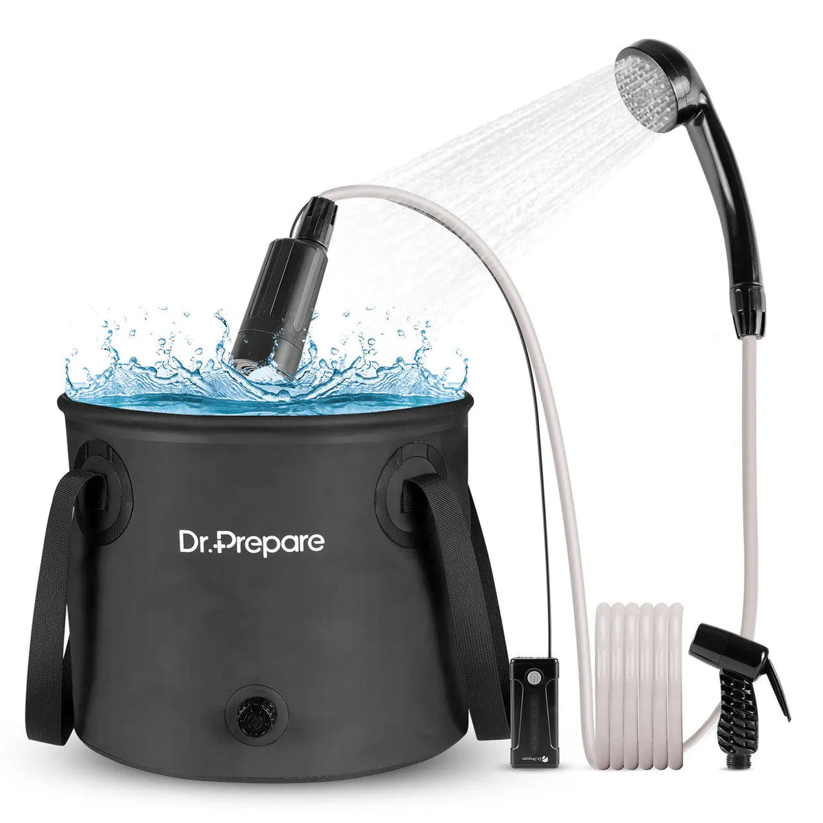 Dr. Prepare 5 Gallons Portable Camping Shower Kit with Pump