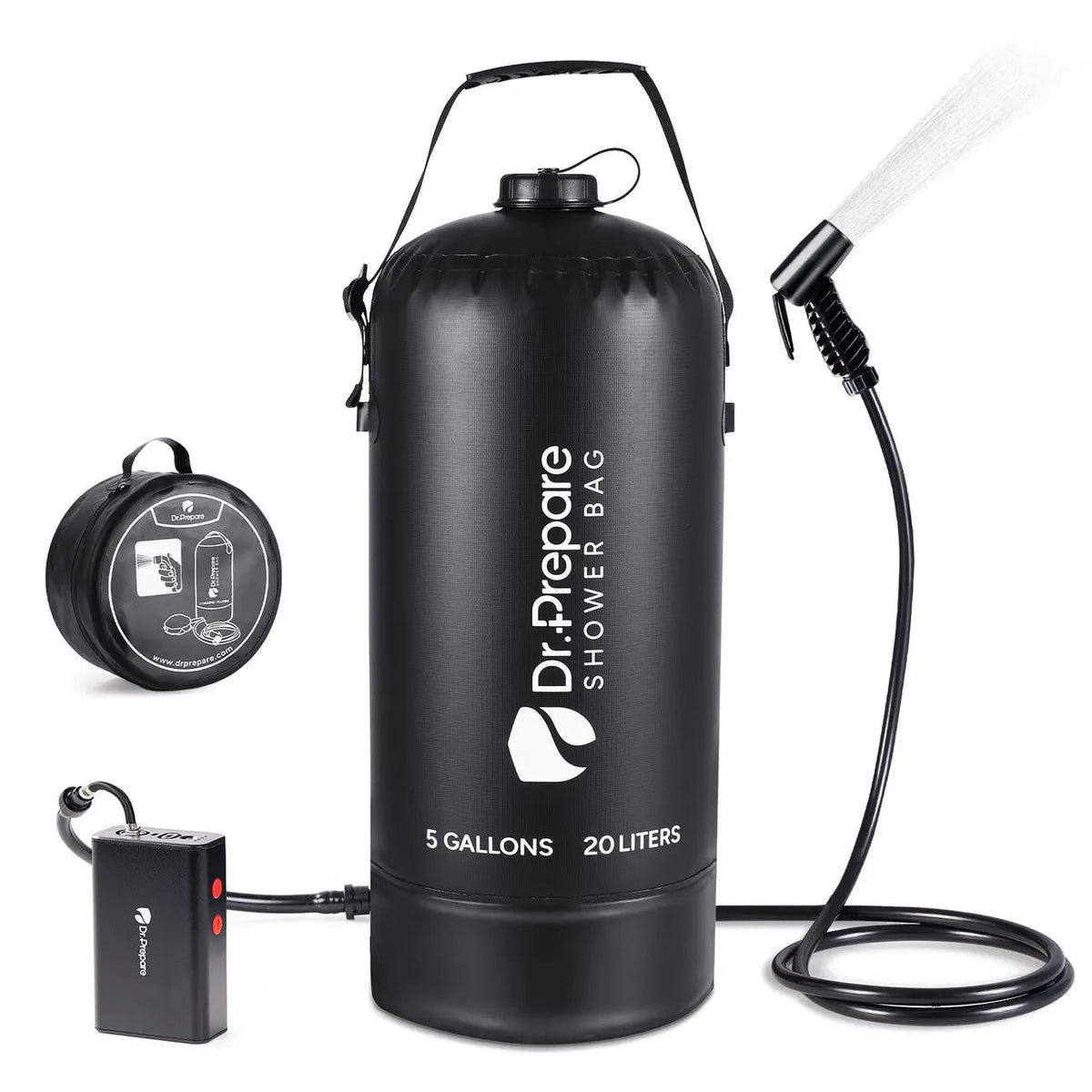 Dr.Prepare 15L/20L Camping Shower Bag (4 Gallons/5 Gallons)