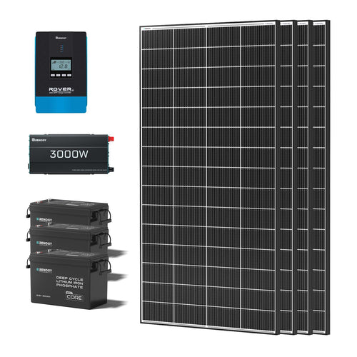 10.8kWh Power Kit | 4*320W Panel, 3000W Inverter - Complete Solar Kit