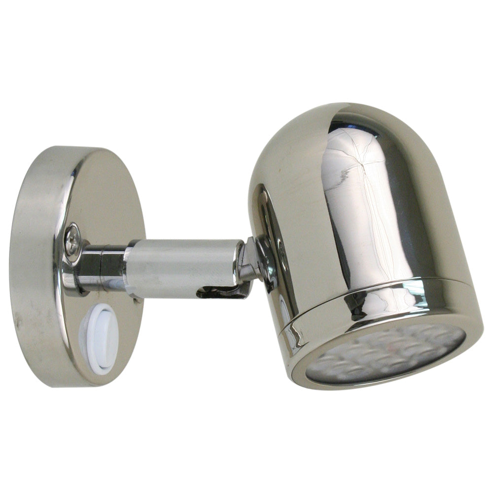 Scandvik LED 304 Stainless Steel LED Reading Light - 8-30V — marine interior / courtesy light