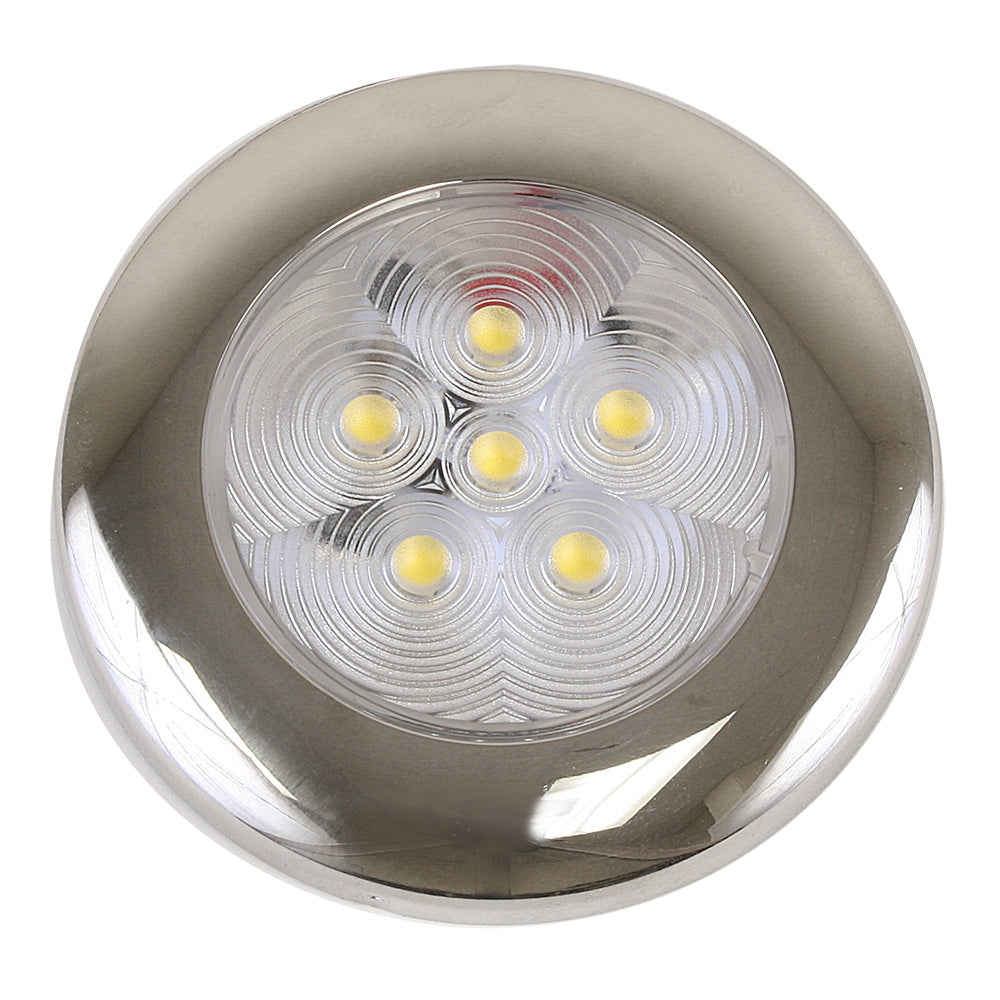 Scandvik B3 Downlight Surface Mount - Cool White - SS Trim - IP67 - 12/24V — marine dome/down lights