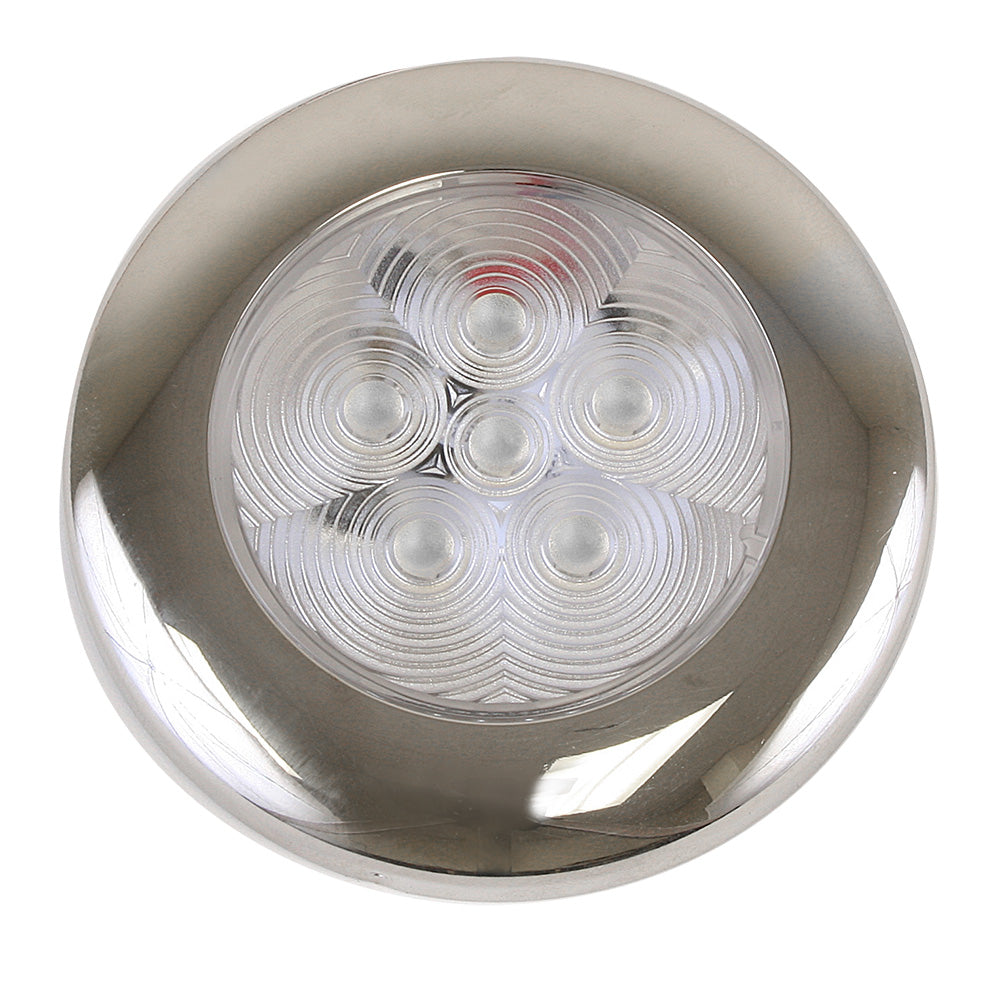 Scandvik B3 Downlight Surface Mount - Blue - SS Trim - IP67 - 12/24V — marine dome/down lights