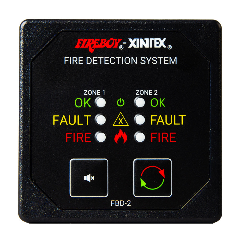 Fireboy-Xintex Two Zone Detection & Alarm Panel - 2-5/8" Display - 12/24V DC — marine fume detectors