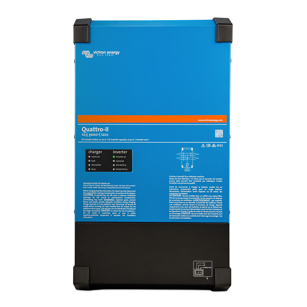 Victron Energy Victron Quattro-II - 24/3000 - 70-50/50 - 2X 120V — marine charger/inverter combos