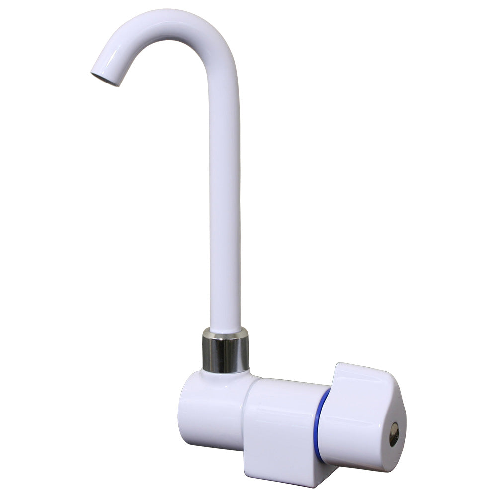 Scandvik Tall Tap w/Folding Spout - White Powder Coat Finish — marine accessories
