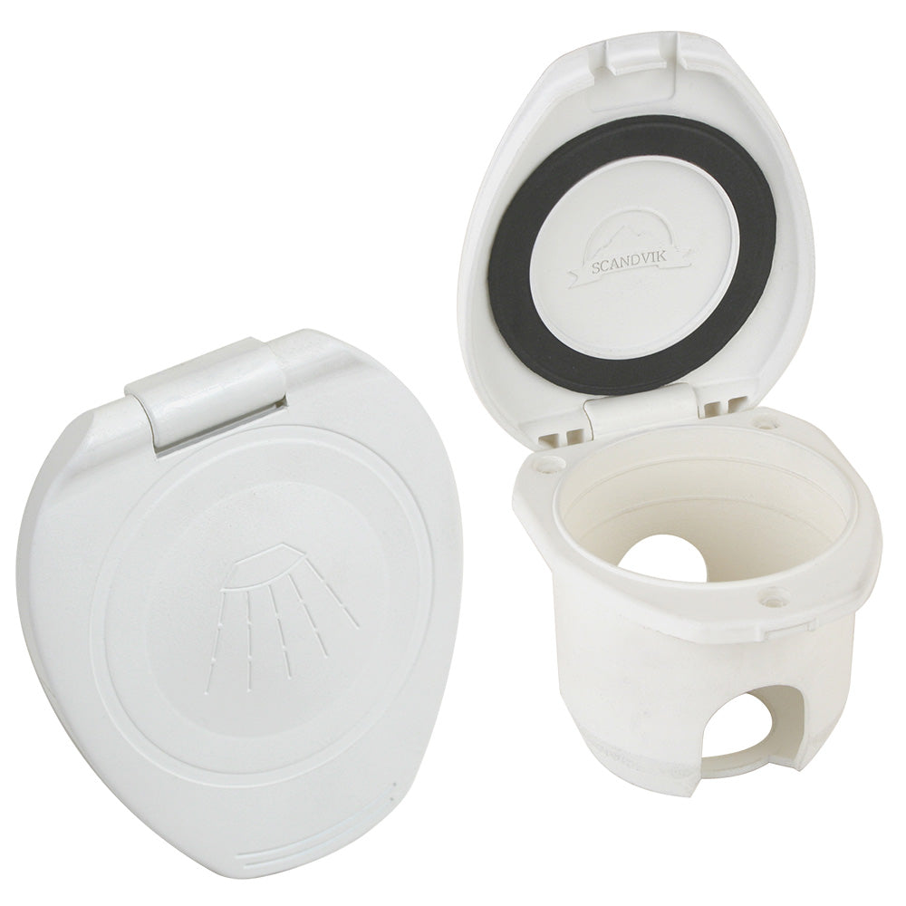 Scandvik Replacement White Cup & Cap f/Recessed Shower — marine accessories