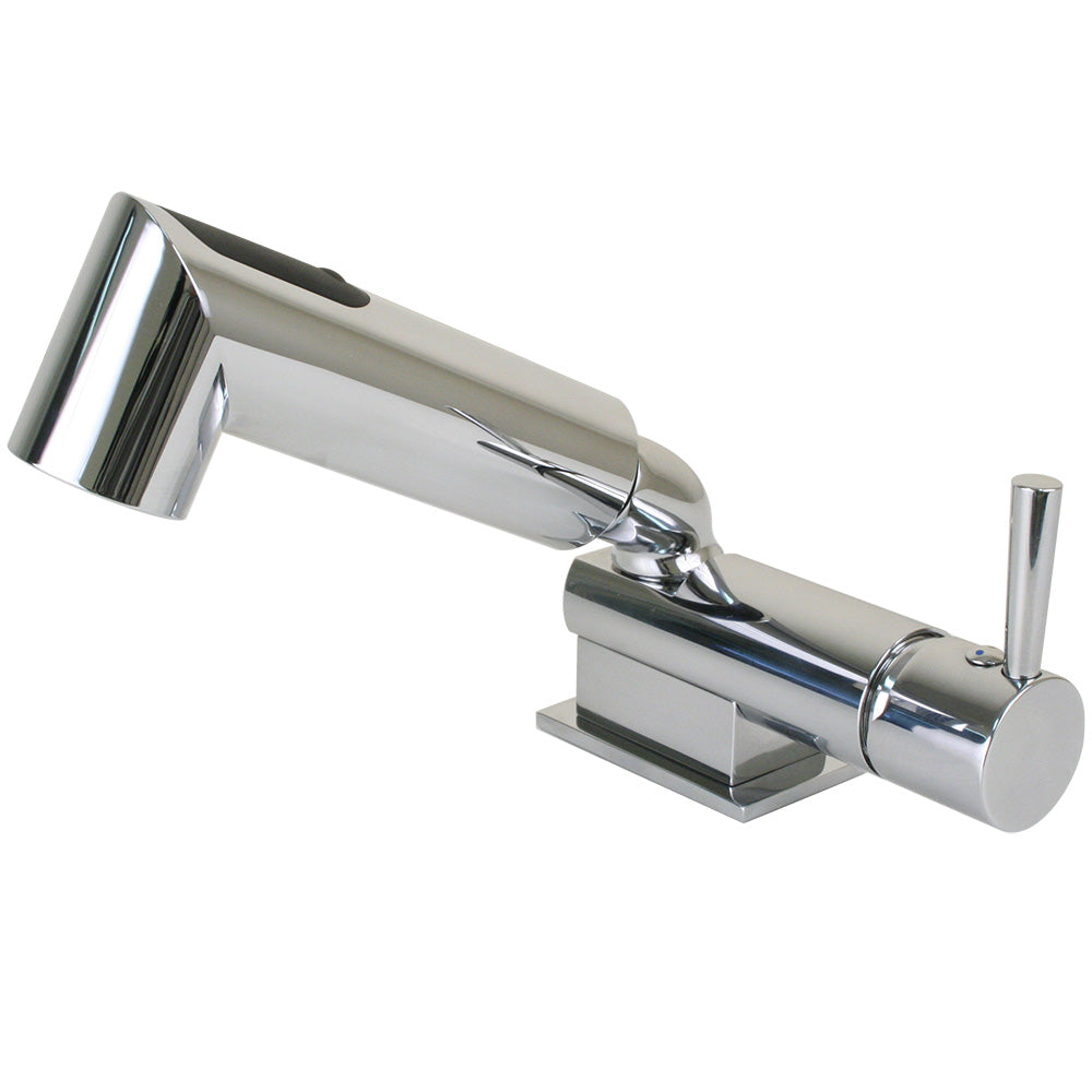 Scandvik Minimalistic Compact Single Level Mixer - Faucet & Shower Combo - Chrome — marine accessories
