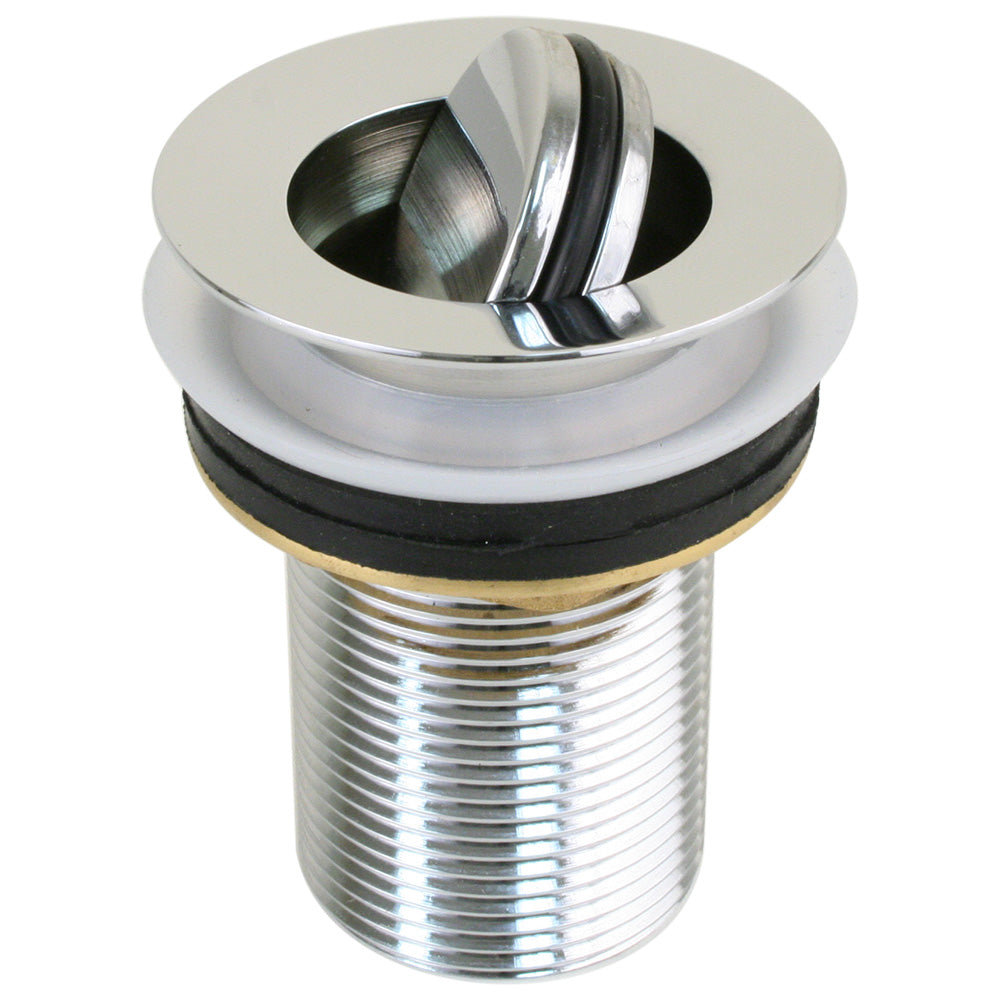 Scandvik Sink Drain w/Flip Stopper - Chrome Plated Brass — marine accessories