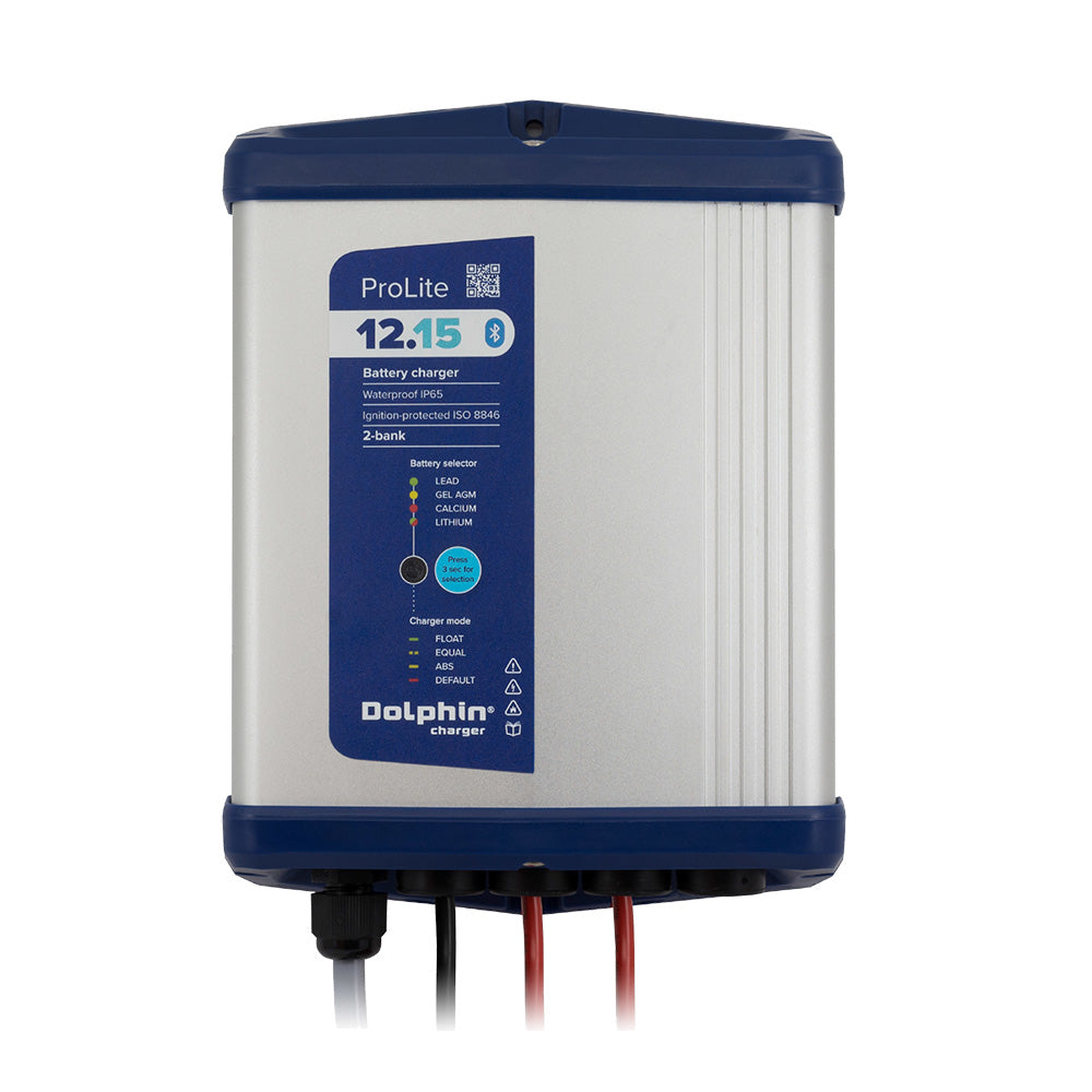 Dolphin Charger PROLITE Series Dolphin Battery Charger - 12V, 15A, 110VAC - 2 Outputs — marine battery chargers