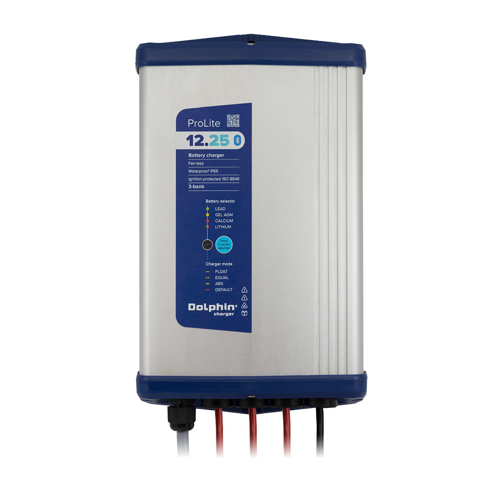 Dolphin Charger PROLITE Series Dolphin Battery Charger - 12V, 25A, 110/220VAC - 3 Outputs — marine battery chargers