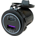 Sea-Dog USB 3.0 & USB-C Power Socket w/Out Light — marine accessories