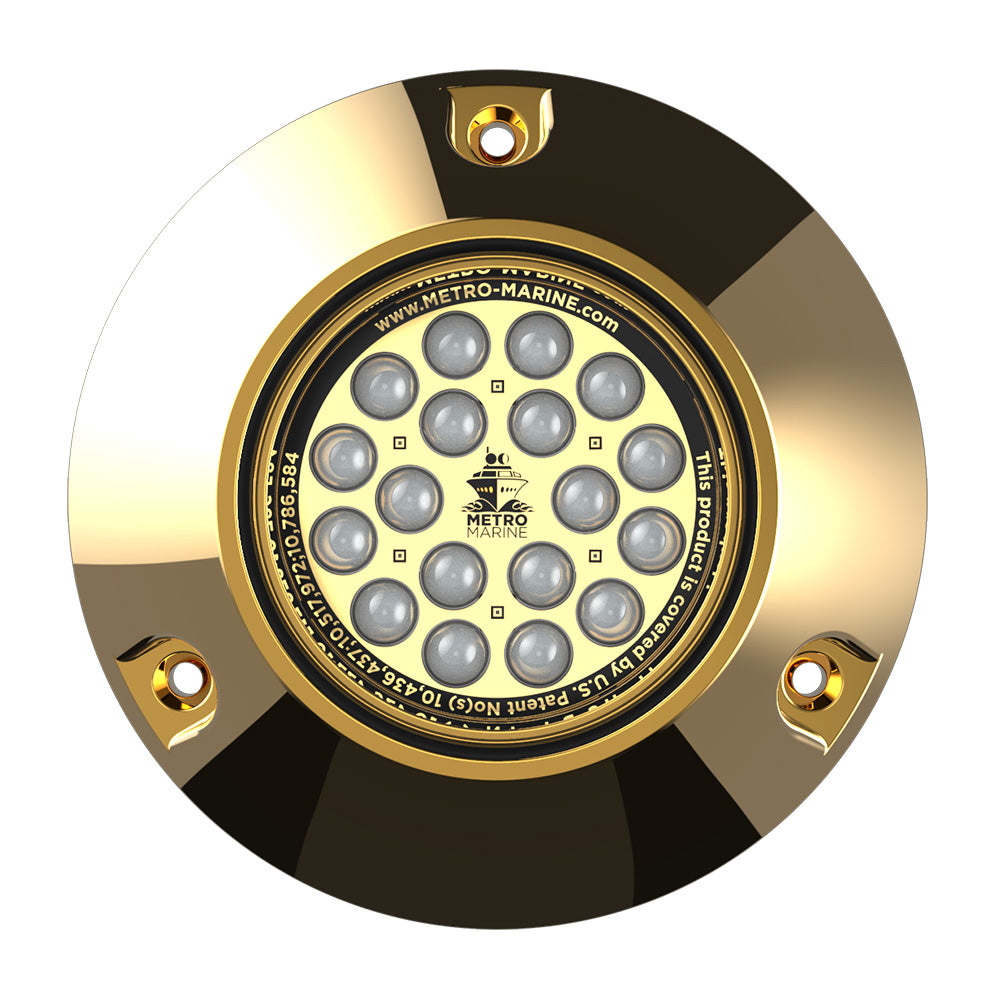 Metro Marine High-Output Submersible Underwater Light w/Intelligent Monochromatic LED's - Green, 45° Beam — marine underwater lighting