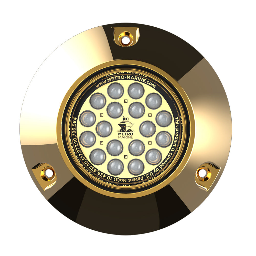 Metro Marine High-Output Submersible Underwater Light w/Intelligent Monochromatic LED's - Aqua, 45° Beam — marine underwater lighting
