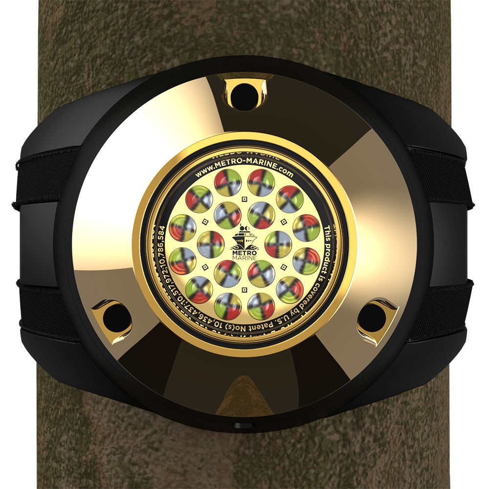 Metro Marine High-Output Piling Mount Underwater Light w/Intelligent Full Spectrum LED's - RGBW, 45° Beam — marine underwater lighting