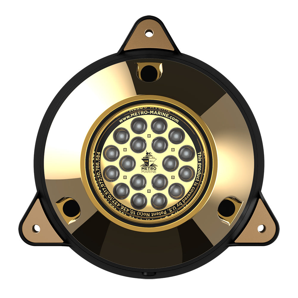 Metro Marine High-Output Surface Mount Underwater Light w/Intelligent Monochromatic LED's - Green, 45° Beam — marine underwater lighting