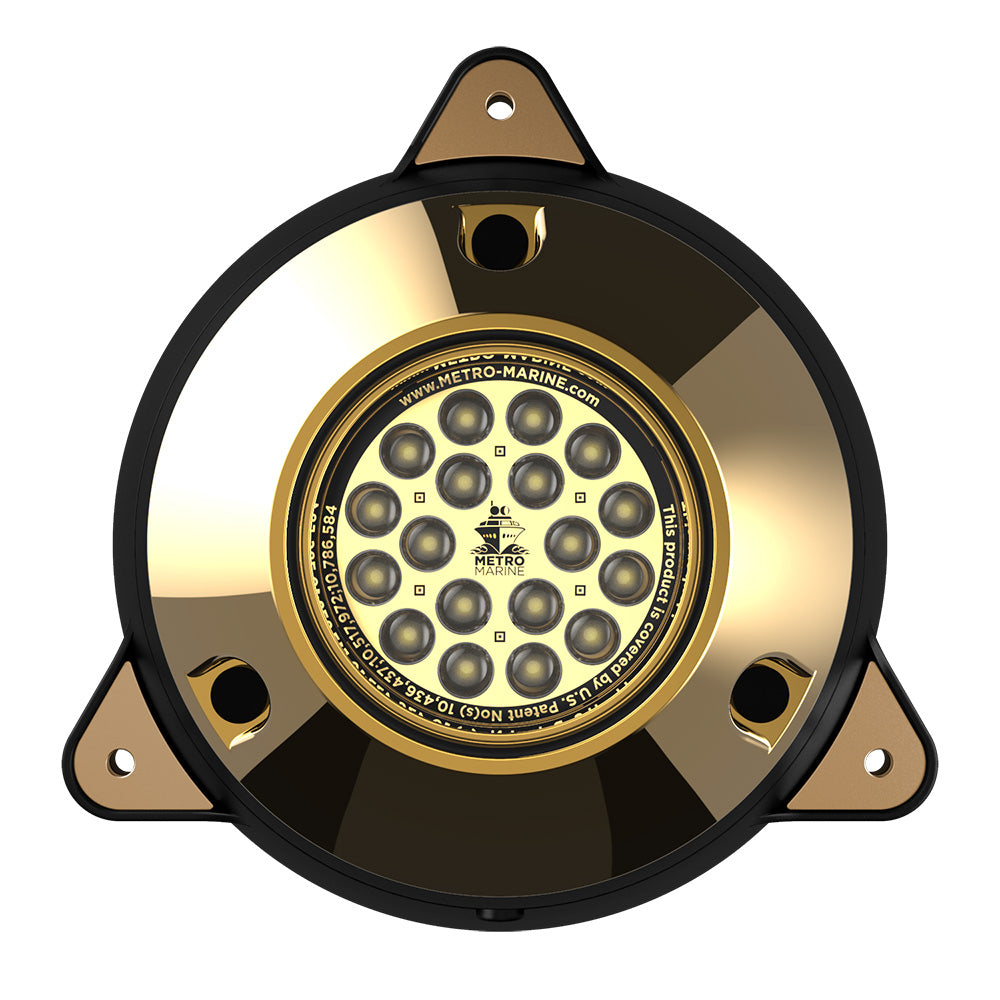 Metro Marine High-Output Surface Mount Underwater Light w/Intelligent Monochromatic LED's - White, 90° Beam — marine underwater lighting