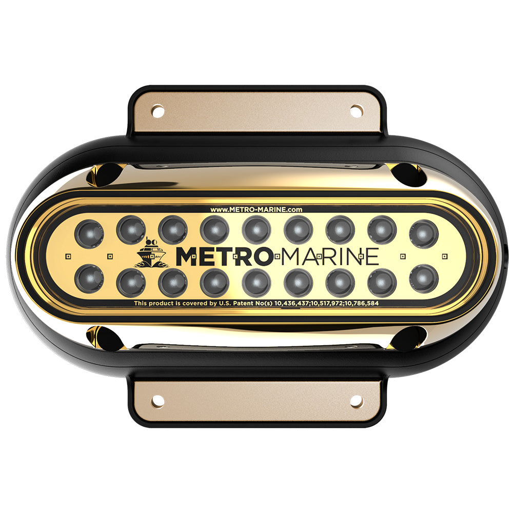Metro Marine High-Output Elongated Surface Mount Light w/Intelligent Monochromatic LED's - Aqua, 45° Beam — marine underwater lighting
