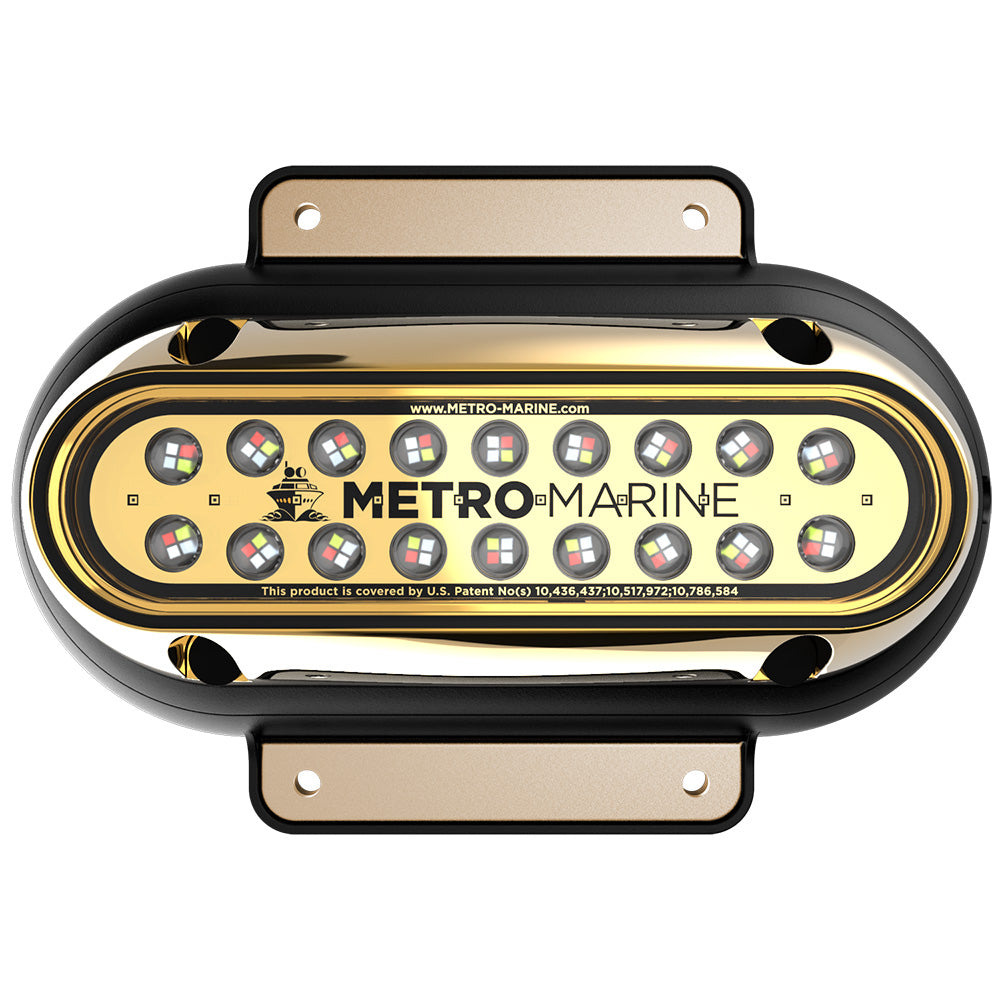 Metro Marine High-Output Elongated Surface Mount Light w/Intelligent Full Spectrum LED's - RGBW, 90° Beam — marine underwater lighting