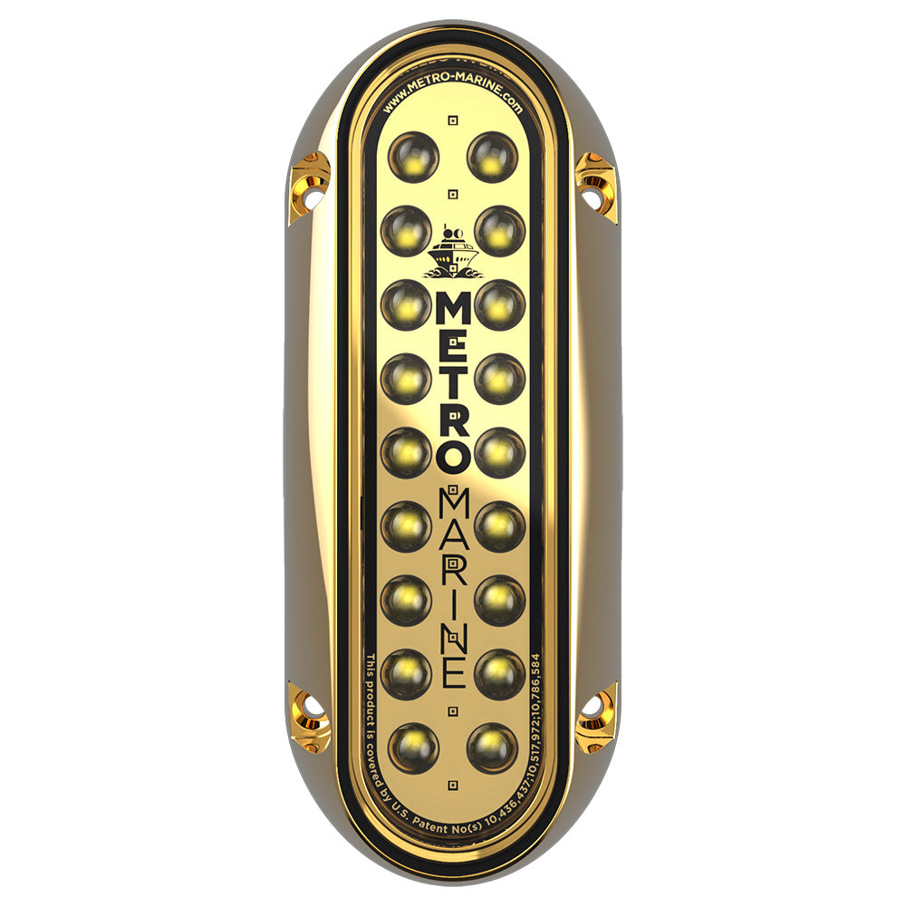 Metro Marine High-Output Elongated Vertical Mount Light w/Intelligent Monochromatic LED's - White, 45° Beam — marine underwater lighting