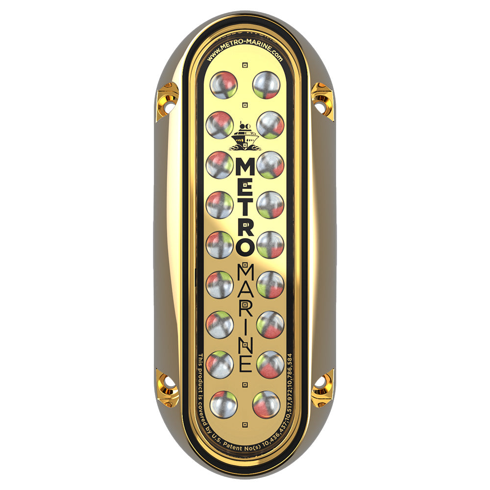 Metro Marine High-Output Elongated Vertical Mount Light w/Intelligent Full Spectrum LED's - RGBW, 45° Beam — marine underwater lighting