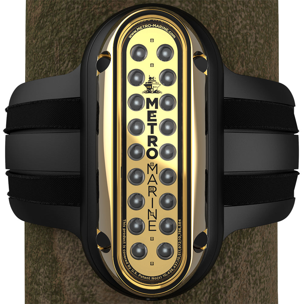 Metro Marine High-Output Vertical Piling Mount Light w/Intelligent Monochromatic LED's - Aqua, 45° Beam — marine underwater lighting