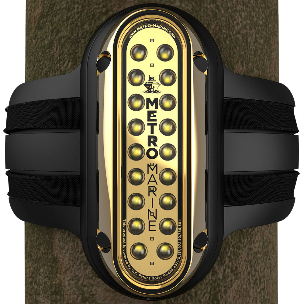 Metro Marine High-Output Vertical Piling Mount Light w/Intelligent Monochromatic LED's - White, 45° Beam — marine underwater lighting