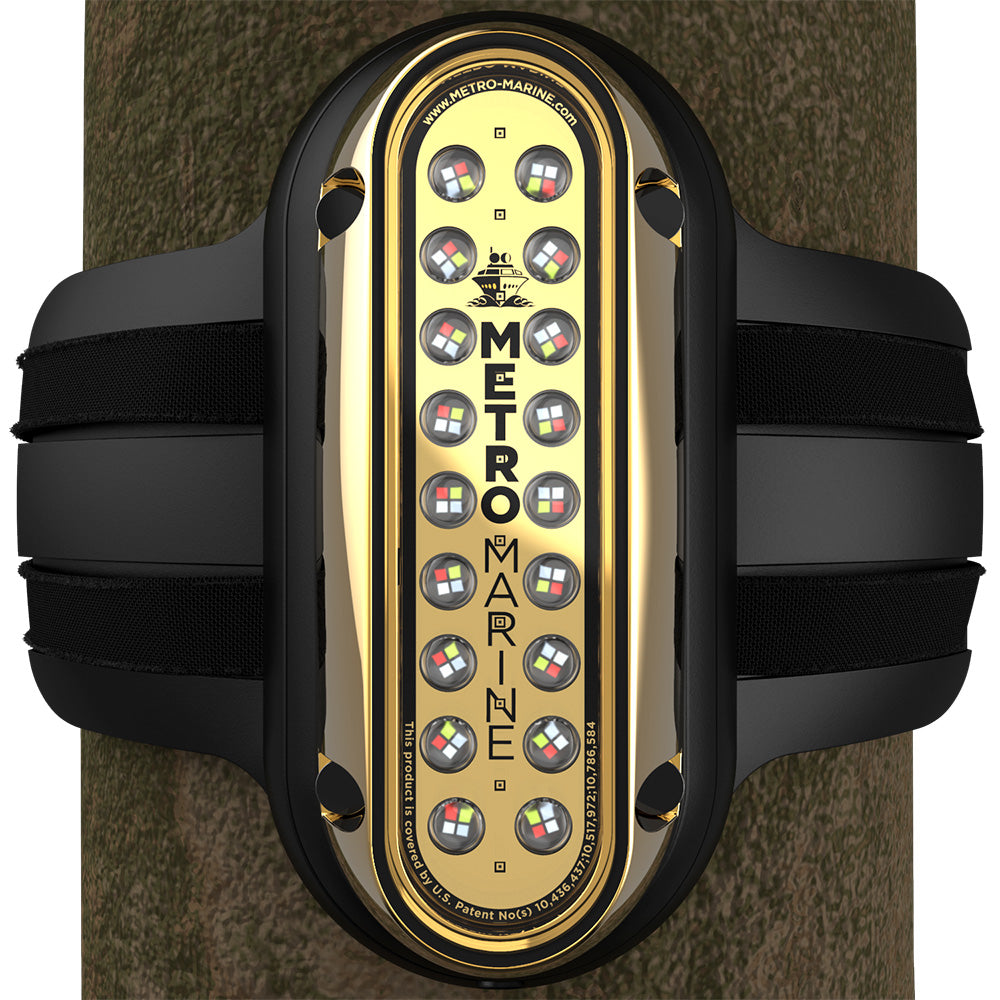 Metro Marine High-Output Vertical Piling Mount Light w/Intelligent Full Spectrum LED's - RGBW, 90° Beam — marine underwater lighting