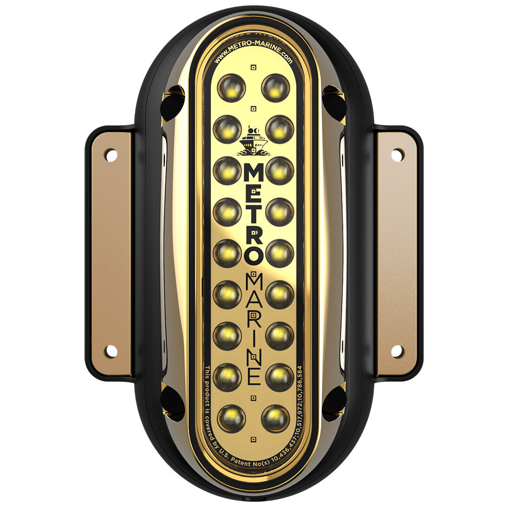 Metro Marine High-Output Vertical Surface Mount Light w/Intelligent Monochromatic LED's - White, 45° Beam — marine underwater lighting