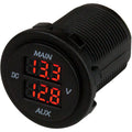 Sea-Dog Round Voltage Meter 5V-15VDC w/Rainbow Dial — marine accessories