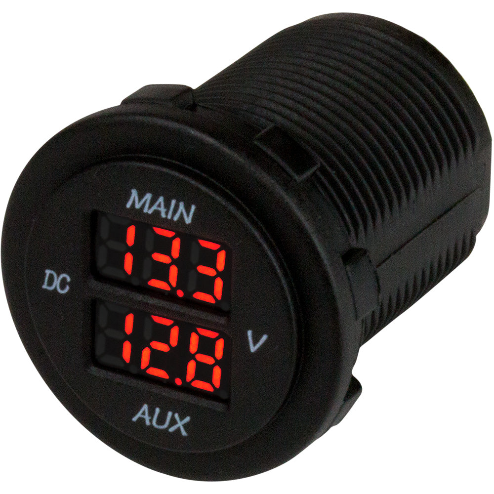 Sea-Dog Round Voltage Meter 5V-15VDC w/Rainbow Dial — marine accessories