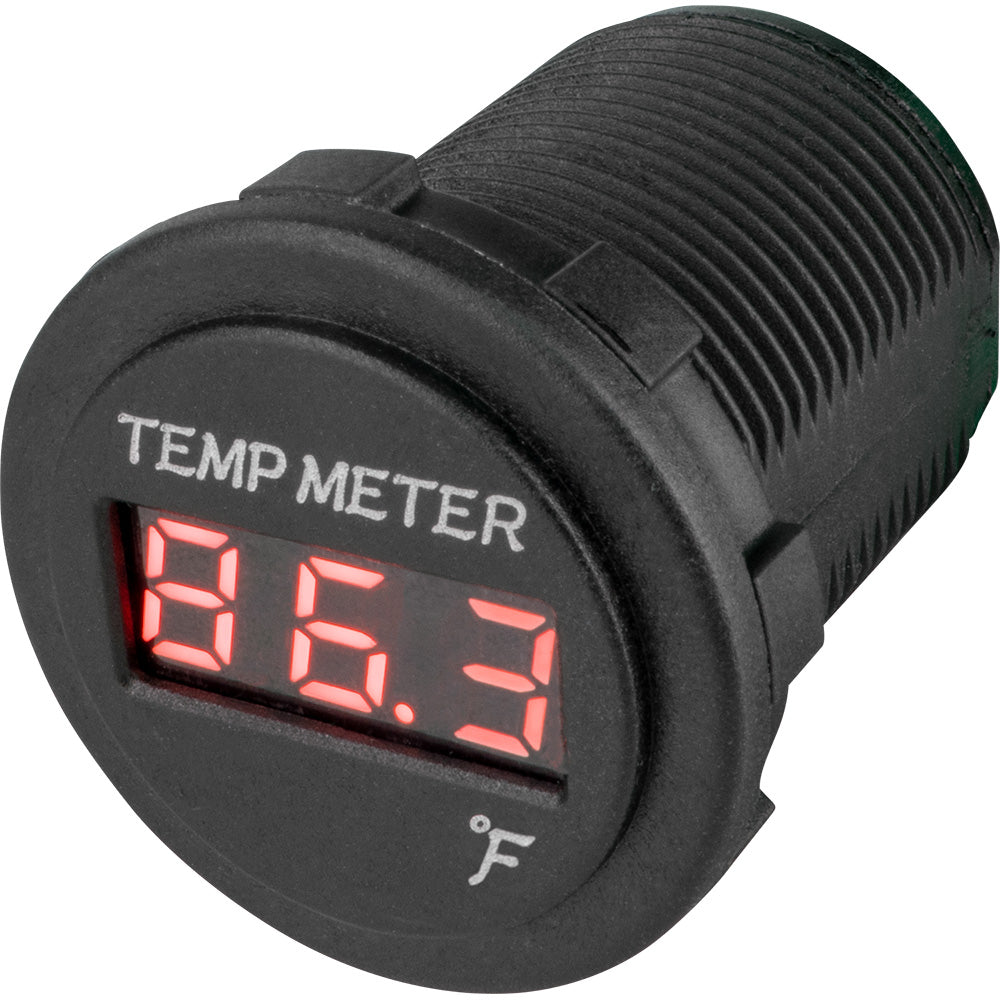 Sea-Dog Round Red LED Temperature Meter — marine accessories