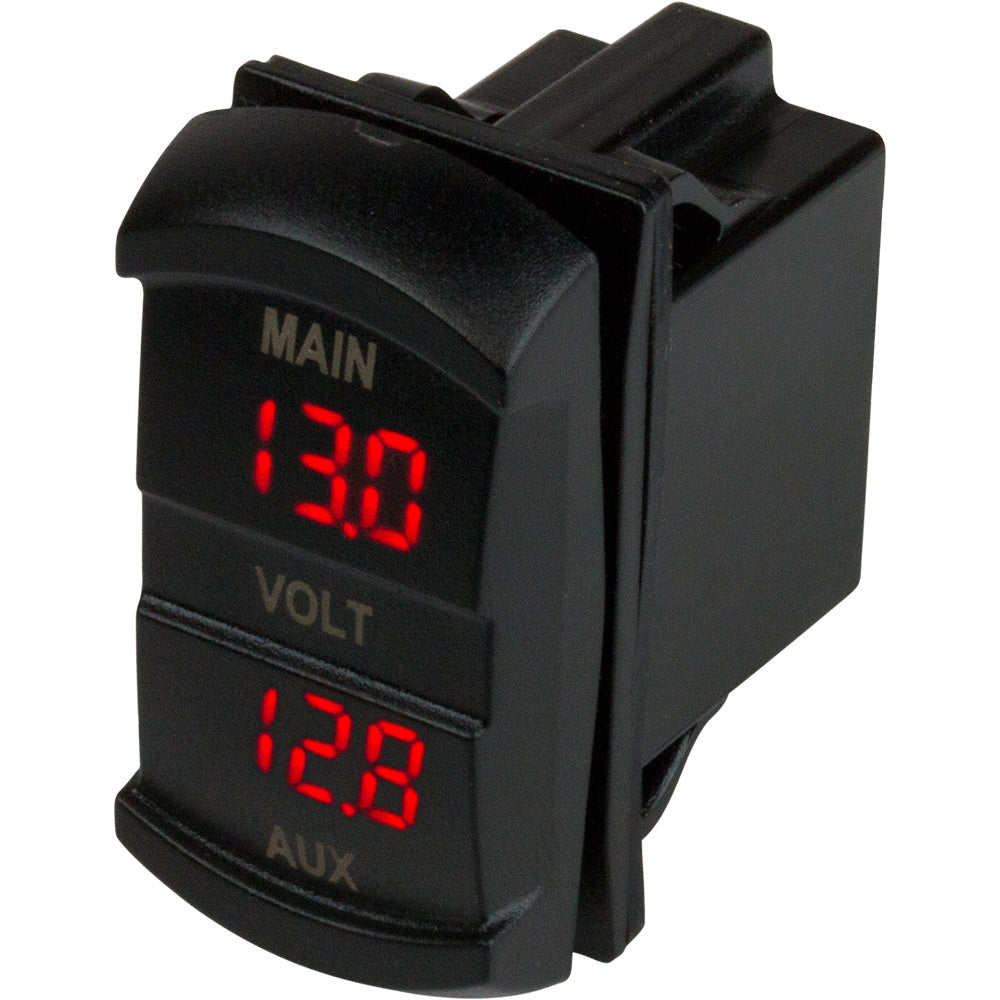 Sea-Dog Dual Volt Meter Rock Switch 10V-48VDC — marine accessories