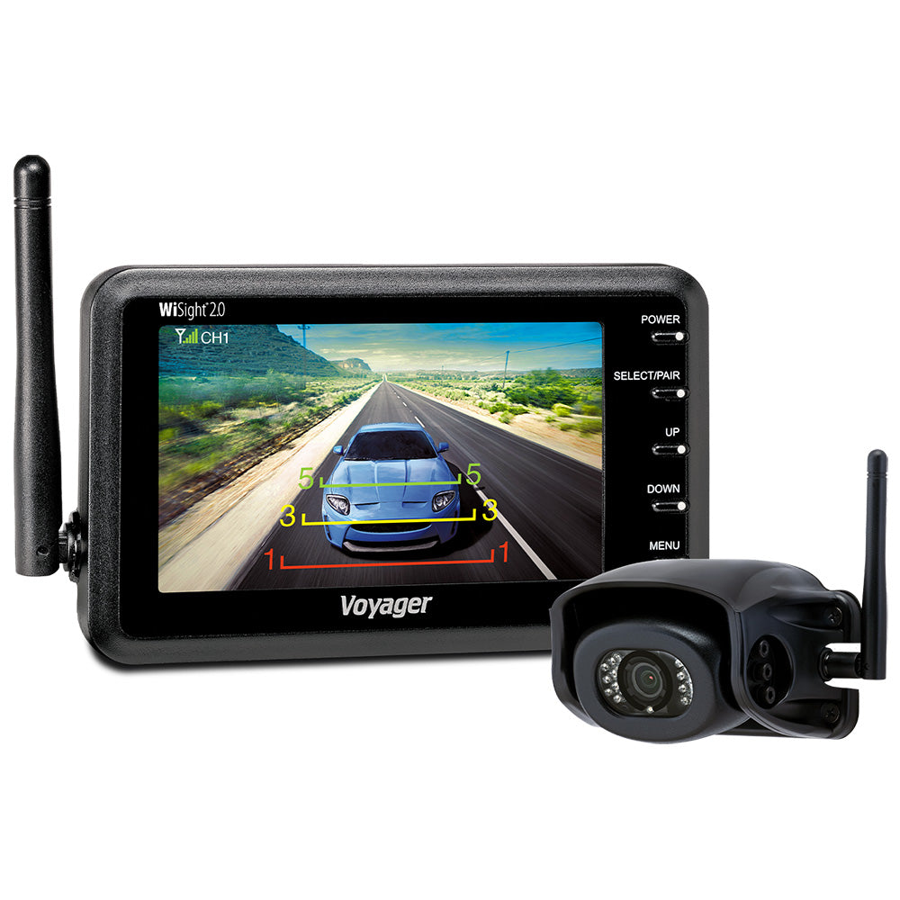 Voyager WiSight 2.0 - 4.3" Monitor w/Camera f/Prewire System - Wireless — marine cameras & monitors