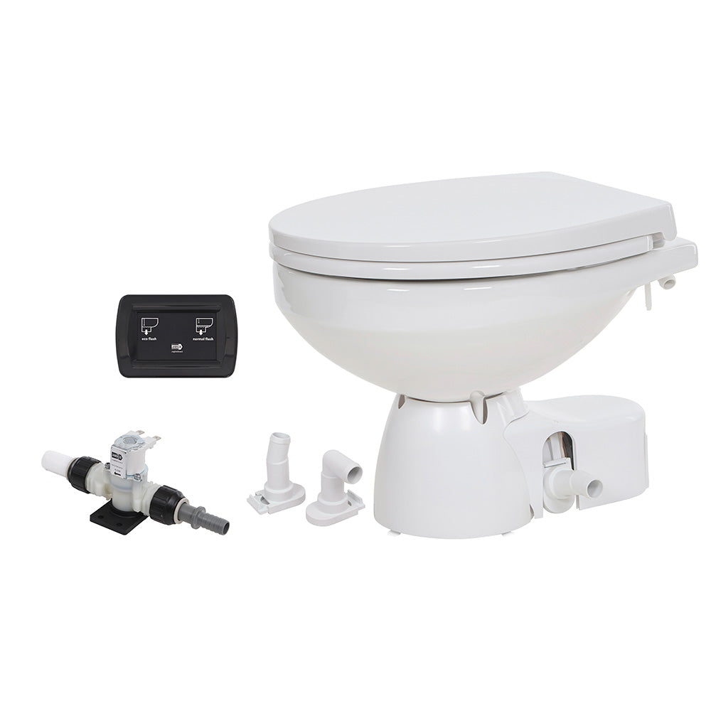 Jabsco Quiet Flush E2 Fresh Water Toilet Regular Bowl - 12V – Soft Close Lid — marine marine sanitation