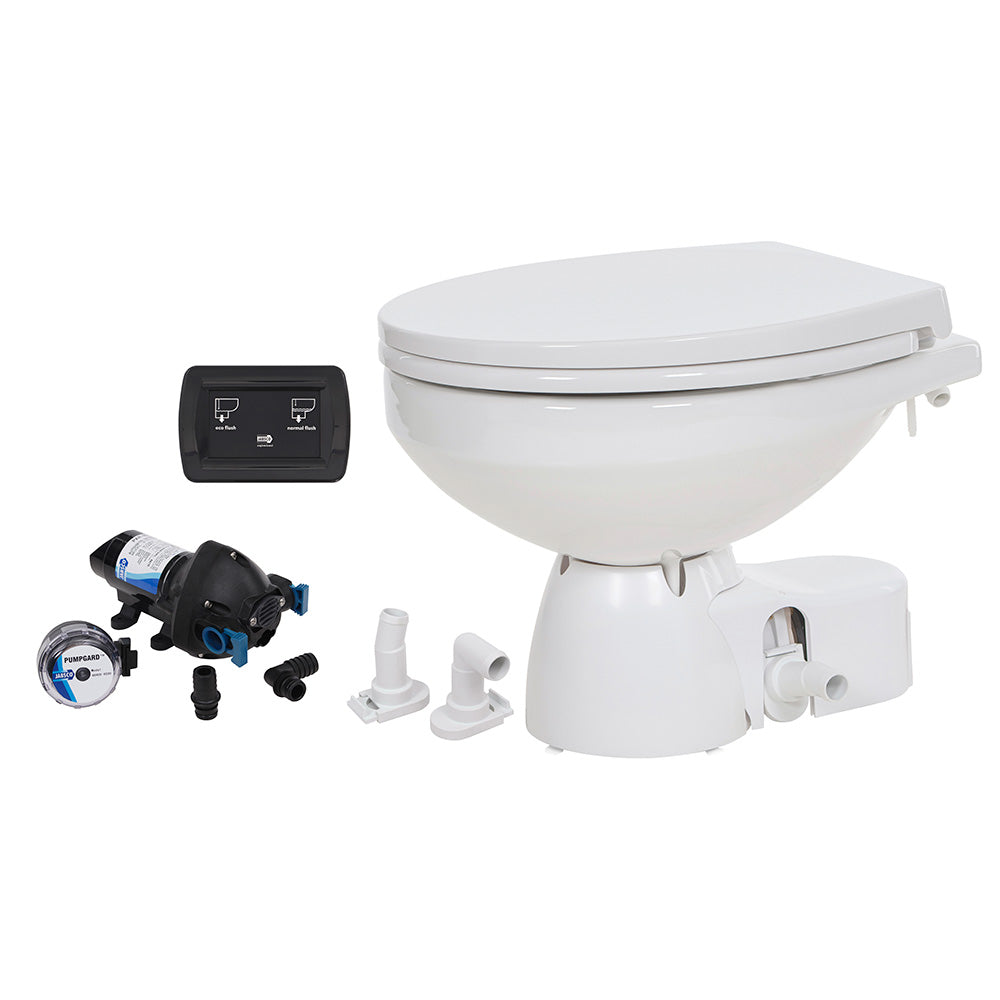 Jabsco Quiet Flush E2 Raw Water Toilet Regular Bowl - 12V – Soft Close Lid — marine marine sanitation