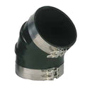 Trident Marine 3-1/2" ID 45-Degree EPDM Black Rubber Molded Wet Exhaust Elbow w/4 T-Bolt Clamps — marine exhaust hose