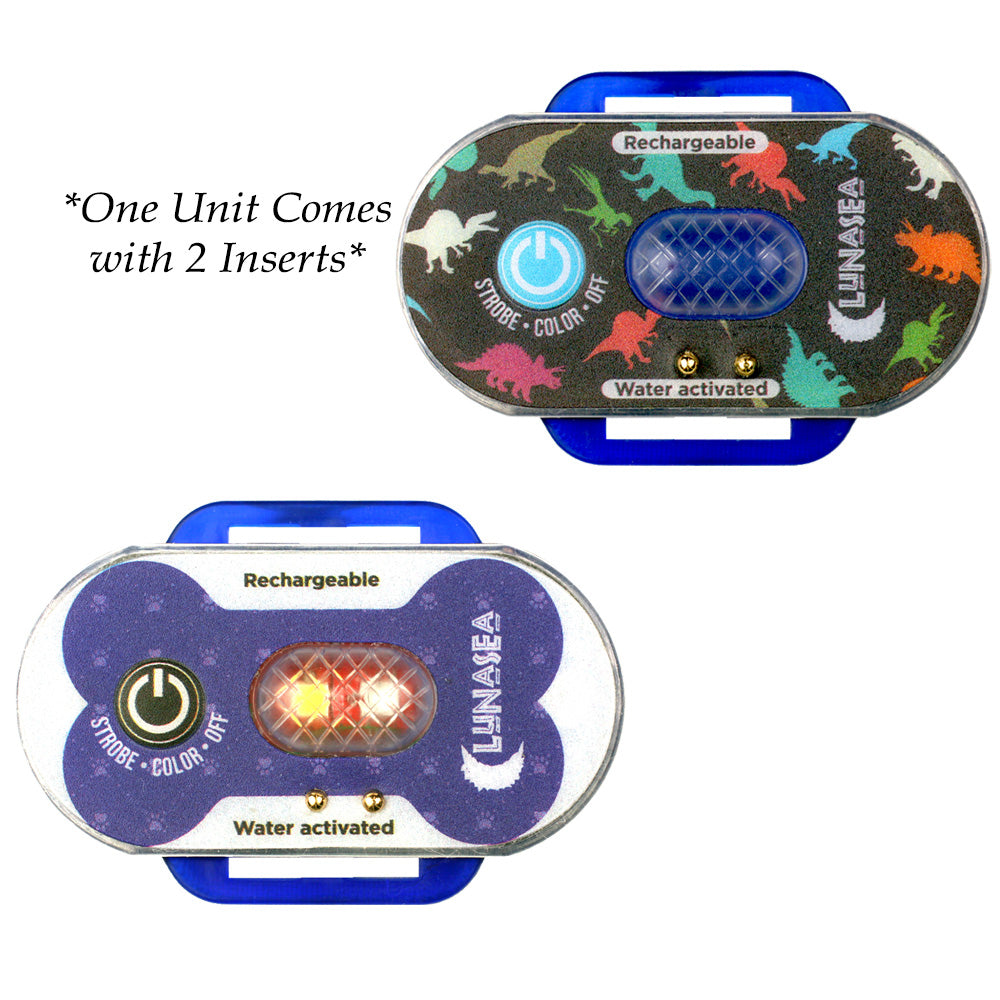 Lunasea Lighting Lunasea Child/Pet Safety Water Activated Strobe Light - Blue Case, Blue Attention Light — marine safety lights