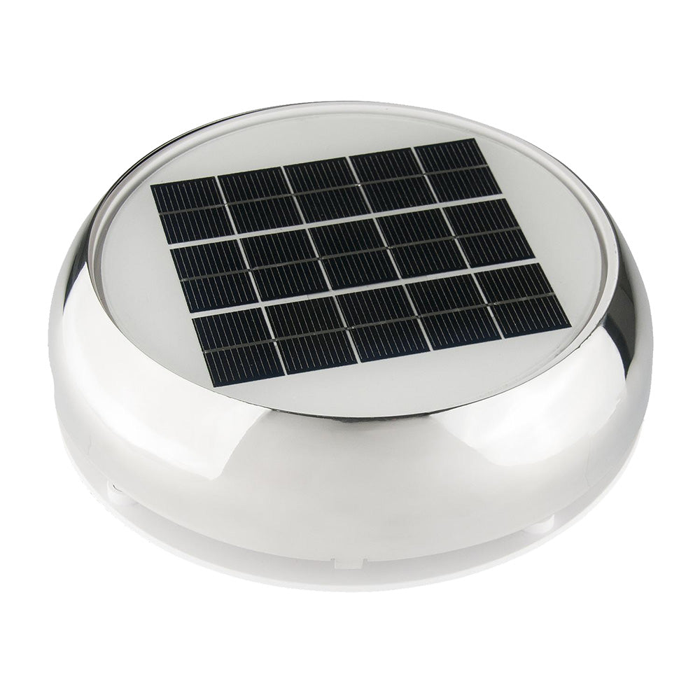 Marinco 3" Day/Night Solar Vent - Stainless Steel — marine heaters/dehumidifiers