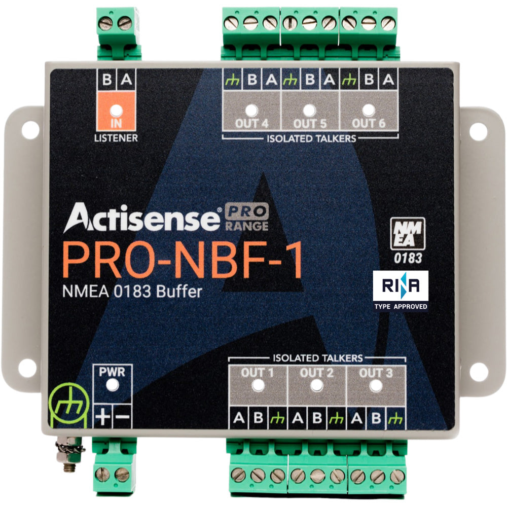 Actisense PRO NMEA Buffer - 1 OPTO Input, 6 ISO-Drive Outputs, Serial Port, Pluggable Screw Terminals — marine nmea cables & sensors
