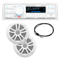 Boss Audio MCK500WB.6 Kit w/MR500UAB, 2 MR6W Speakers, MRANT10 Antenna, & White Remote — marine stereos