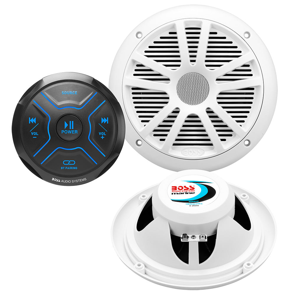 Boss Audio MG150W.6 Kit w/MGR150B & 2 MR6W Speakers — marine stereos