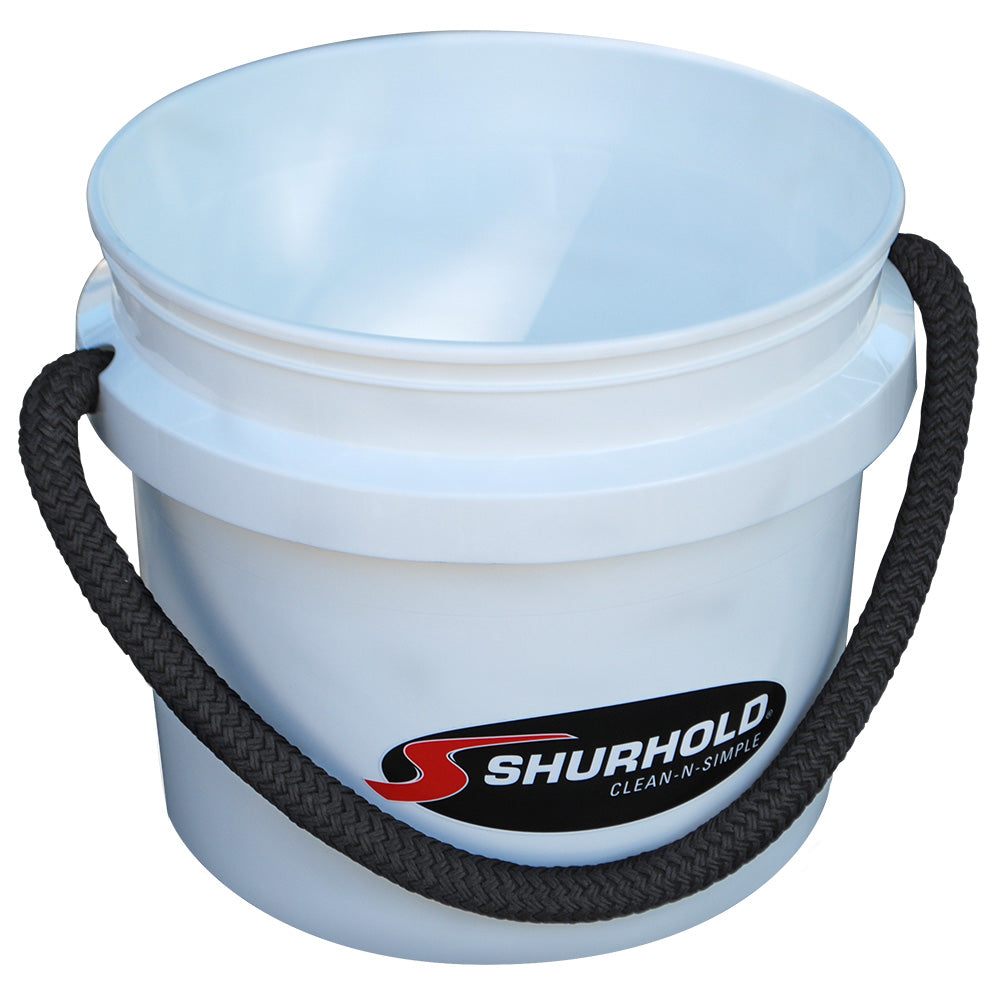Shurhold World's Best Rope Handle Bucket - 3.5 Gallon - White — marine cleaning